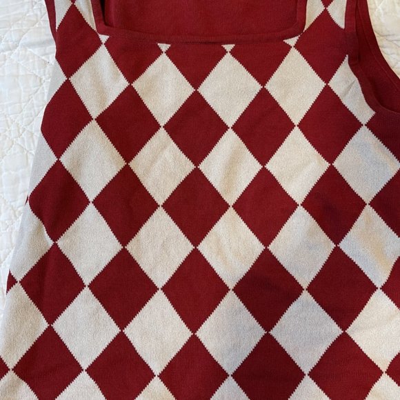 Tops - checkered crop top